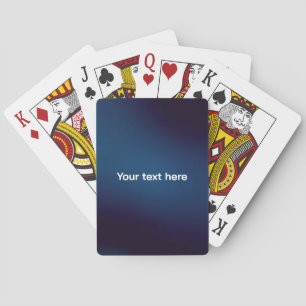 Donkerblauw Abstract patroon   Voeg tekst toe Pokerkaarten