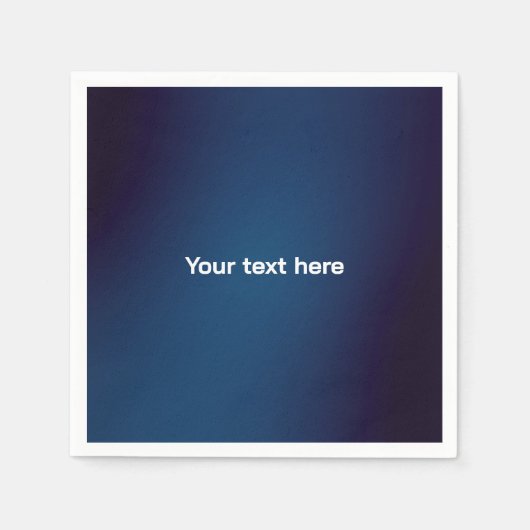 Donkerblauw Abstract patroon | Voeg tekst toe Servet (Voorkant)