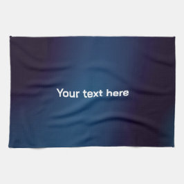 Donkerblauw Abstract patroon | Voeg tekst toe Theedoek