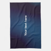 Donkerblauw Abstract patroon | Voeg tekst toe Theedoek (Verticaal)