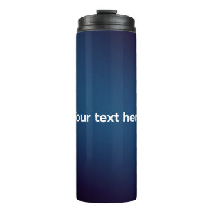 Donkerblauw Abstract patroon Voeg tekst toe Thermosbeker
