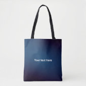 Donkerblauw Abstract patroon | Voeg tekst toe Tote Bag (Voorkant)