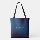 Donkerblauw Abstract patroon | Voeg tekst toe Tote Bag (Achterkant)