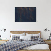 Donkerblauw abstract schilderij canvas afdruk (Insitu (Slaapkamer))