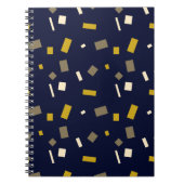 Donkerblauw Abstract verlooppatroon Notitieboek (Voorkant)