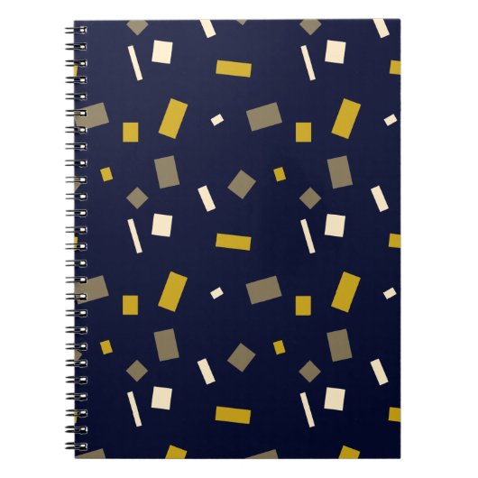 Donkerblauw Abstract verlooppatroon Notitieboek (Voorkant)