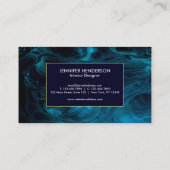Donkerblauw Abstract Visitekaartje (Achterkant)