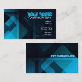 Donkerblauw Abstract Visitekaartje (Voorkant / Achterkant)