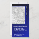 Donkerblauw Afstuderen kondiging Aankondiging (Voorkant)