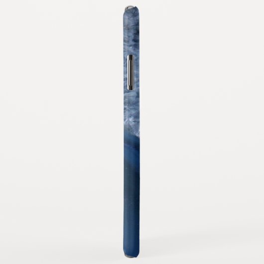 Donkerblauw agaat geode monogram Case-Mate iPhone case (Achterkant/rechts)