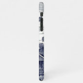 Donkerblauw Antiek Delft Blue Dutch Windmill iPhone Hoesje (Linkerkant)