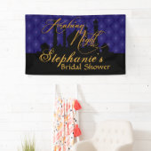 Donkerblauw, Arabisch gevleid Spandoek (Insitu)