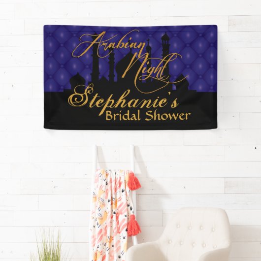 Donkerblauw, Arabisch gevleid Spandoek (Insitu)