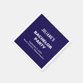 Donkerblauw Bachelor Party Papier servet (Hoek)