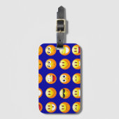 donkerblauw bagagelabel voor emojis (Voorkant (verticaal))