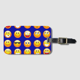 donkerblauw bagagelabel voor emojis