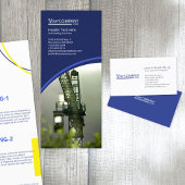 Donkerblauw, betegelde foto's reclamekaart