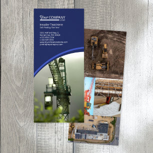 Donkerblauw, betegelde foto's reclamekaart