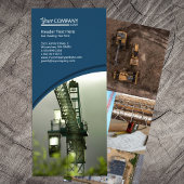 Donkerblauw, betegelde foto's reclamekaart