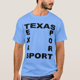 Donkerblauw Blauw Blauw T-shirt DESIGN TEXAS SPORT