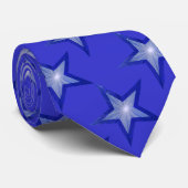 donkerblauw blauw Star-stropdas Stropdas (Opgerold)