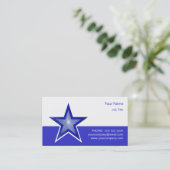 Donkerblauw blauw Star-visitekaartje wit Visitekaartje (Staand voorkant)