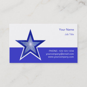 Donkerblauw blauw Star-visitekaartje wit Visitekaartje