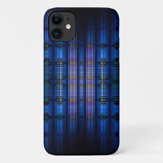 Donkerblauw blauwblauwpatroon Case-Mate iPhone case (Achterkant)