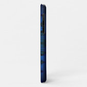 Donkerblauw blauwblauwpatroon Case-Mate iPhone case (Achterkant/links)