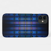 Donkerblauw blauwblauwpatroon Case-Mate iPhone case (Achterkant (horizontaal))