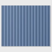 Donkerblauw & Blauwe Strepen Cadeaupapier (Vlak)