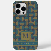 Donkerblauw Blauwgroen Groen Geometrisch Case-Mate iPhone Case (Achterkant)