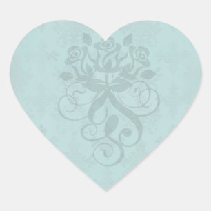 donkerblauw blauwgroen groen ongevoelig vocht hart sticker
