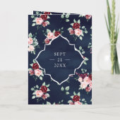 Donkerblauw Bloemen Kant Alles in een Indiase brui (Achterkant)