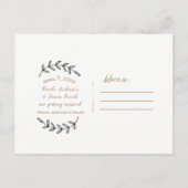 Donkerblauw & Blush Roze Pastel Bloemen Save the D Aankondigingskaart (Achterkant)