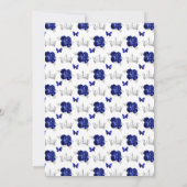 Donkerblauw bruin haar Prinses verjaardagsfeestje Kaart (Achterkant)