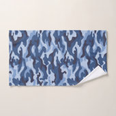 Donkerblauw camouflagepatroon bad handdoek (Handdoek)