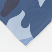 Donkerblauw camouflagepatroon fleece deken (Hoek)