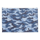 Donkerblauw camouflagepatroon kussensloop (Achterkant-Rechts)