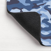Donkerblauw camouflagepatroon muismat (Hoek)