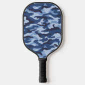 Donkerblauw camouflagepatroon pickleball paddle (Voorkant)