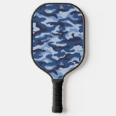 Donkerblauw camouflagepatroon pickleball paddle (Achterkant)