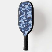 Donkerblauw camouflagepatroon pickleball paddle (Links)
