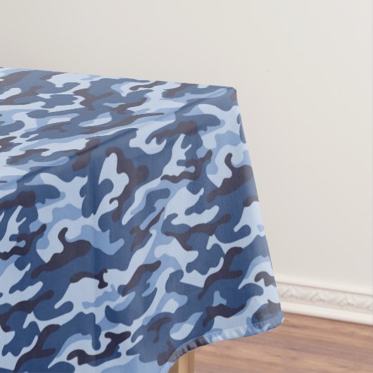 Donkerblauw camouflagepatroon tafelkleed (Voorbeeld)