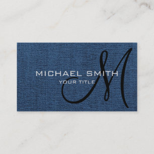 Donkerblauw canvas Kijk naar Monogram Visitekaartje