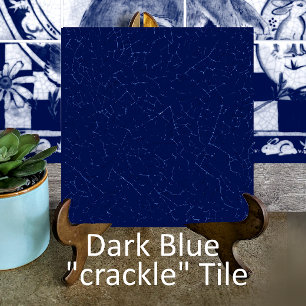 Donkerblauw Crackle Glaze Navy Cobalt Dedham Delft Tegeltje