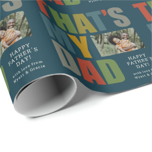 Donkerblauw dat is mijn vader Vaderdag Cadeaupapier
