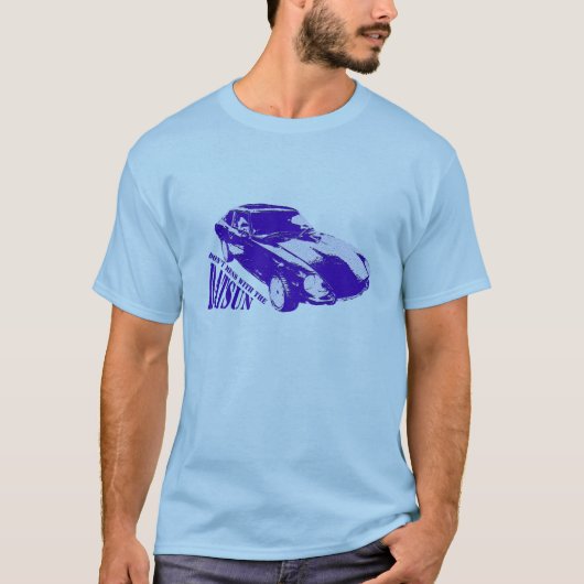 Donkerblauw Datsun T-shirt (Voorkant)