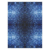 Donkerblauw diep glanzend nepschitter glittertjes tafelkleed (Voorkant)