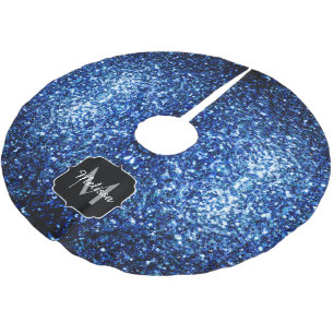 Donkerblauw diepe glanzende nepgloedgeglinster Mon Kerstboom Rok